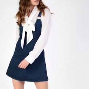 Glamorous denim pinafore overall dress
